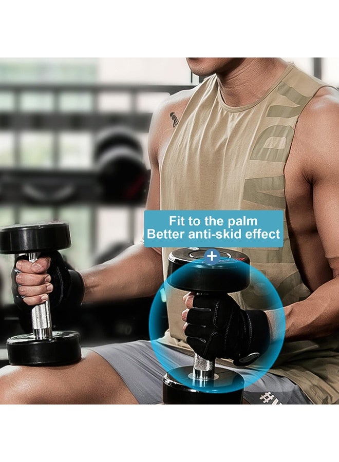 Gym Weight Lifting Workout Gloves with Wrist Wrap Support, for Men Women, Breathable Full Palm Protection, for Exercise Weightlifting, Training, Fitness, Cycling, Hanging, Pull Ups, L - Image 5
